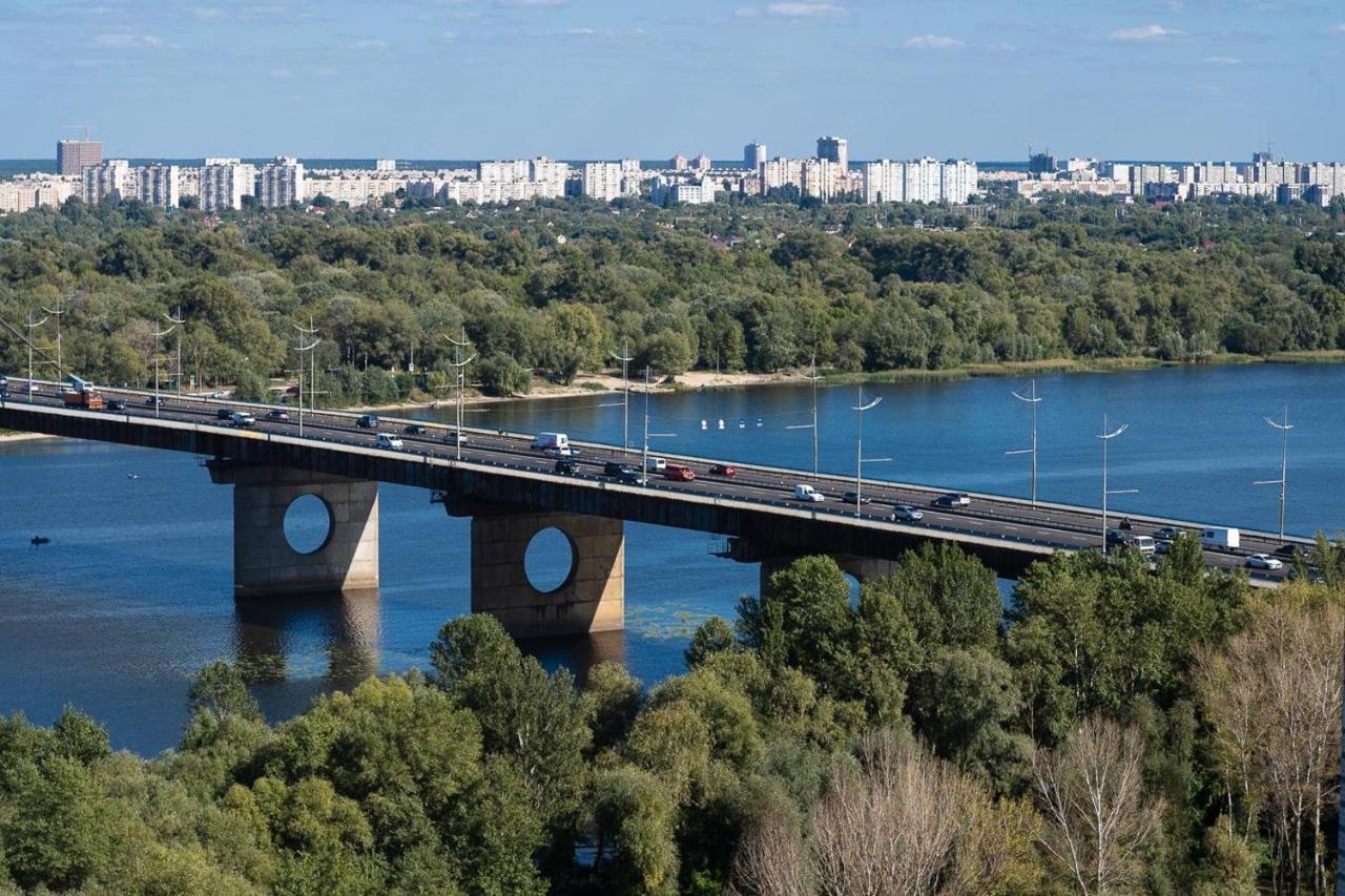 Exquisite Panoramic Views Apartment Dnipro Embankment Kijev Kültér fotó